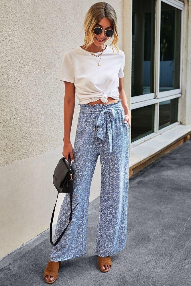 Stylische Seesterne bedruckte Boho Denim Hose für Damen main image 1