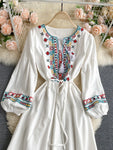 Boho-Ärmelloses Kleid