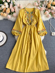 Boho-Ärmelloses Kleid