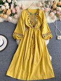Boho-Ärmelloses Kleid