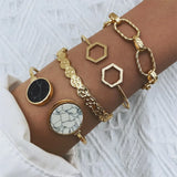 Boho Marble Armband-Set