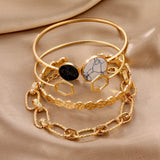 Boho Marble Armband-Set