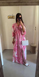 Kimono-Kleid mit Blumenmuster