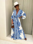 Kimono-Kleid mit Blumenmuster