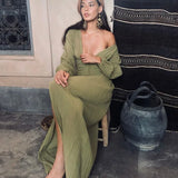Langes Boho-Chic-Kleid