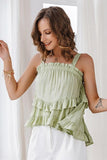 Bluse Boho Chic Pastellgrüne