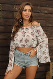 Boho Crop Top Bardot Ausschnitt