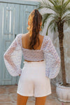 Boho Crop Top Langarm