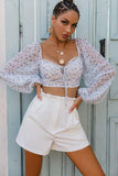 Boho Crop Top Langarm