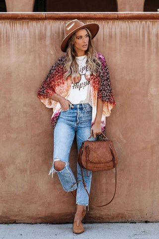 Boho Kimono Geblümte