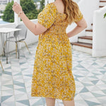 Boho Kleid Kurz Chic Floral Große Größe