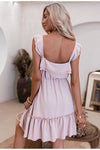 Boho Kleid Kurz Chic Rosa