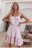 Boho Kleid Kurz Chic Rosa