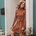 Boho Kleid Kurz Herbst Winter