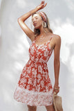 Boho Kleid Kurz Rot