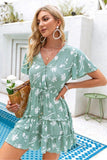 Boho Kleid Kurz Salbeigrünes