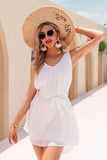 Boho Kleid Kurz Sommer Weiß