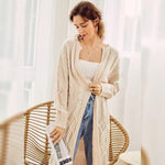 Boho Strickjacke Beige