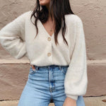 Boho Strickjacke Mohair