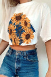 Boho Top Sonnenblumen