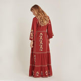 Maxikleid Boho Besticktes