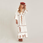 Maxikleid Boho Besticktes