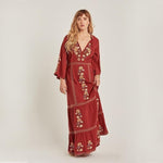 Maxikleid Boho Besticktes