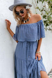 Maxikleid Boho Blau Hochzeits