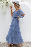 Maxikleid Boho Blau Hochzeits