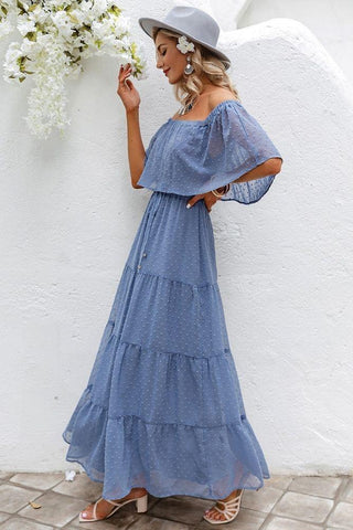 Maxikleid Boho Blau Hochzeits