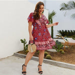 Maxikleid Boho Blumen in Plus Size