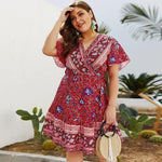 Maxikleid Boho Blumen in Plus Size