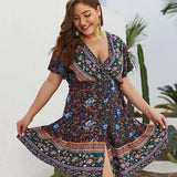 Maxikleid Boho Blumen in Plus Size