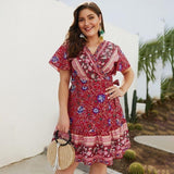 Maxikleid Boho Blumen in Plus Size