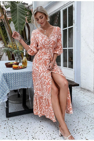 Maxikleid Boho Chic Fließend