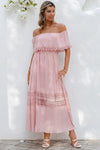 Maxikleid Boho Chic Rosa Hochzeits