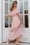 Maxikleid Boho Chic Rosa Hochzeits