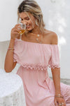 Maxikleid Boho Chic Rosa Hochzeits