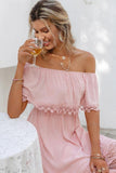 Maxikleid Boho Chic Rosa Hochzeits