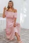 Maxikleid Boho Chic Rosa Hochzeits