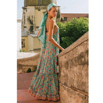 Maxikleid Boho Hippie Blumen