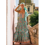 Maxikleid Boho Hippie Blumen