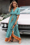 Maxikleid Boho Hippie Chic Blau