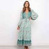 Maxikleid Boho Retro Blumen