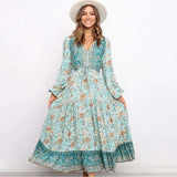 Maxikleid Boho Retro Blumen