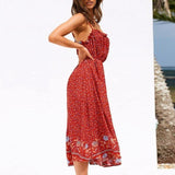 Maxikleid Boho Rotes