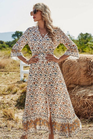 Maxikleid Boho mit Blumen