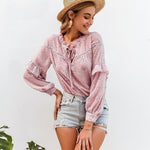 blusa bohemia folk rosa perfil 